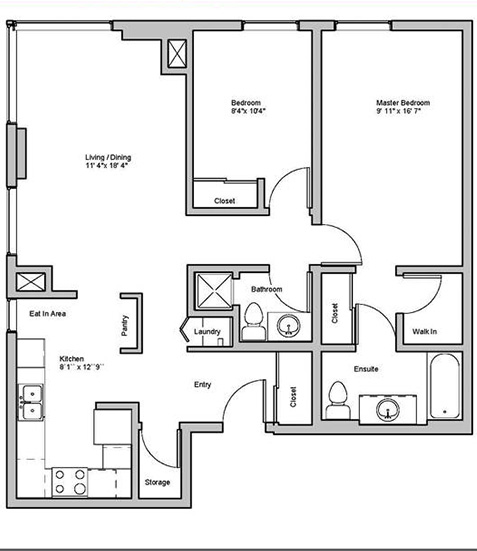 Image of melrose suite floor plan only