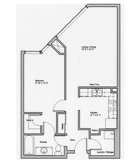 Image of Briar suite floor plan only