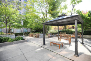 image of seating area in courtyard