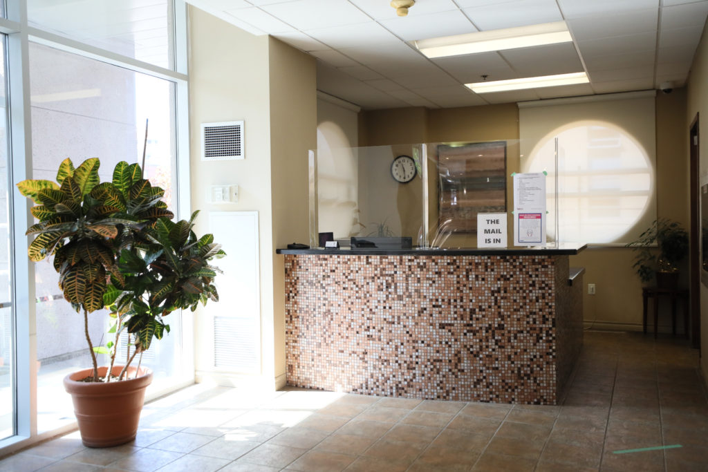 image of welcome desk